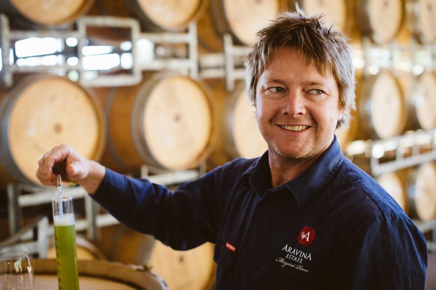 aravina ryan testing in vineyard